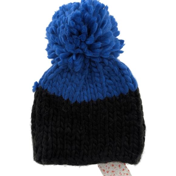 Free People Cozy Up Color Block Pom Beanie Hat - Picture 1 of 5